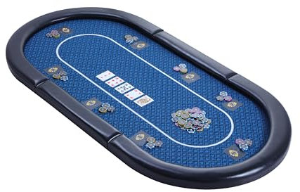 Riverboat Elite Pokertisch „Keine Falte” Faltbare Poker Tischplatte in Speed Cloth (180 x 90cm) - Neues Modell 2025 (verbesserte Spielfläche, verbesserte Polsterung)