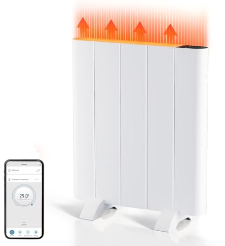EMKE Elektroheizung Energiesparend Elektroheizkörper 700W Heizung Elektrisch mit LCD-Display, Wochenzeitschaltuhr, Anwendung Fernbedienung Konvektor-Heizung Heizgeräte Standgerät oder Wandmontag