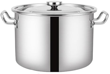 Stock Pot, Thick Stainless Steel Stock Pot with Fitted Cover, for Catering Snack Restaurants Commercial/Home (8-84L)(Size:15L)