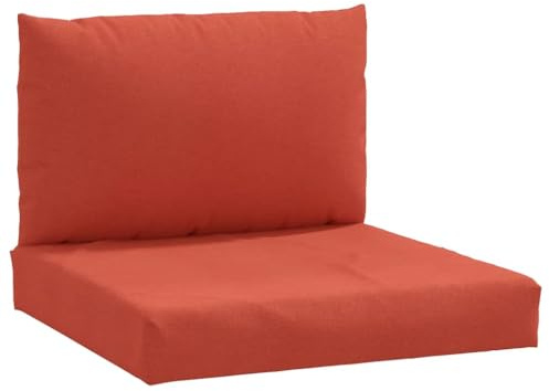 vidaXL Palettenkissen 2-TLG. Melange Rot Stoff