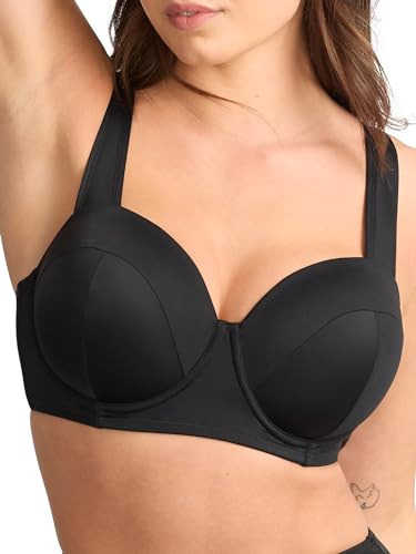 Bare Balconette Underwire Bikini Top 38D, Black