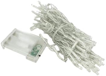 Blendend Guirlande lumineuse LED 10 m, piles 3AA, lumière blanche froide, idéale pour la décoration et l'ambiance lors d'événements et de fêtes.