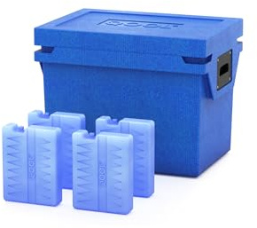 QOOL Kühlbox M | 27L | Made in Germany | blau | Hightech Kühlbox ohne Strom | Bis zu 10 Tagen autark | kühlen oder gefrieren | 10 Jahre Garantie