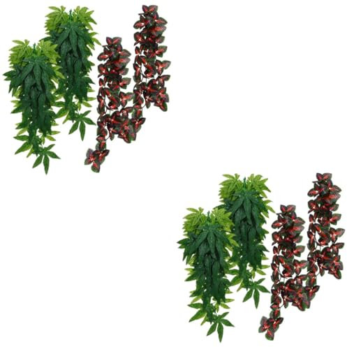 Supvox 8 STK künstliche Rattanpflanze Terrarienpflanzen Reptilien gefälschte Terrarienpflanzen kunsthängepflanzen tierische bescherung Pflanzen für Reptilienhabitate Gefälschte Pflanzen