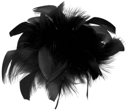Vintage Feder Brosche, Flauschige Straußenfeder Brosche Feder Haarschmuck Feder Anstecknadeln Damen Vintage Feder Anstecknadel Kleidung Korsagen Frauen Brosche Deko Brooch Schmuck Zubehör