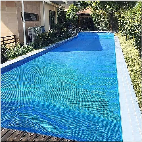 Poolöverdrag 400 mikron bubbla solfilt för regntätt skydd 3,5 m x 4 m storlek