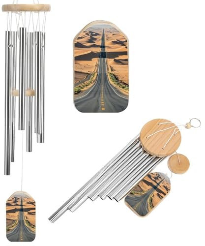 Wüstenstraßen-Windspiel für draußen, einzigartige Aluminiumrohre, Gedenk-Windglocke, groß, tiefer Ton, Windspiel für Terrasse, Garten, Dekoration, Geschenk für Mutter, Frauen, Nachbarn