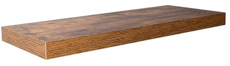 Velano Wandregal - Bücherregal - Schweberegal 59,5x23,5 Verbranntes Holz | Regal Wand - Regalbrett - Küchenregal - Bücherregal Kinder - Deko Wohnzimmer - GewürzregalHolz - Wanddeko Regale Boho Deko