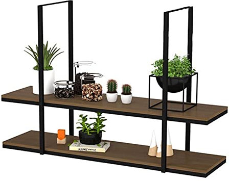 Floating Wine Rack and Plant Stand for Bar or Kitchen Hanging Bookcase and Wall Decor Shelf Ceiling Mounted Storage for Bedroom 80x30x80cm Size