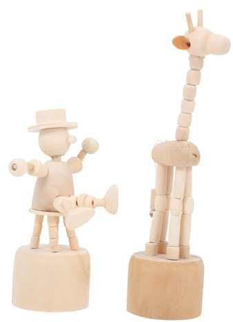 Selbstgemacht Holzdekoration für Kinder 6 Stück mit Holz, Bastelarbeiten | Schreibtischdekoration, Selbstgemacht Bemalen, Robuste Ausführung, Glatte Oberfläche ohne Splitter, Beige