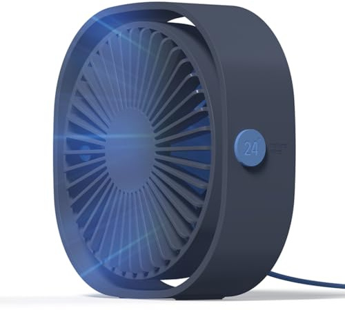 DONGKER Mini USB Ventilator fur Hund/Katze, Haustier Tischventilator, Haustierkisten-Fan, 3 Geschwindigkeiten, 360° Drehung Kleine Lüfter für Haustier, Katze, Hund, Büro, Tisch, Zuhause