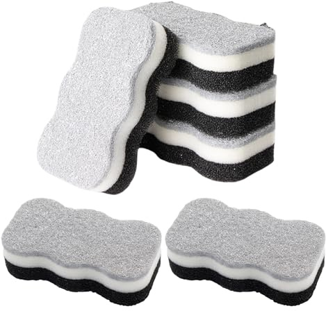 ZHAPEG Spugne da cucina, 6 spugne da cucina, spugne a doppia faccia paglietta, spugne non graffiano, spugne multiuso