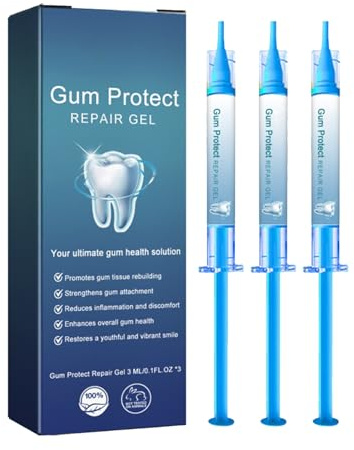 Esencia Revitaliza Reparación de Encías,Gel de Goma Dental,Gel Crecimiento de la Encía,Restauración Natural Encías Bucal Cuidado Bucal,Fácil de Usar,1ML,3PC