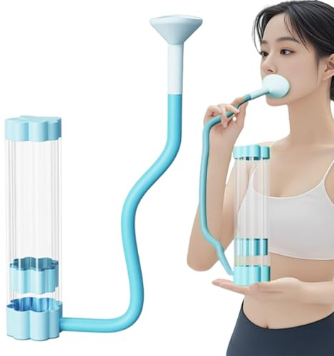 Allenatore Respiratorio: Fitness Polmonare Compatta 15 Cm, Resistenza Regolabile, Esercizio Di Respirazione Portatile, Potenziamento Della Forza Muscolare | Attrezzature Di Condizionamento Fisico Per