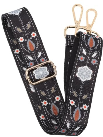 Beaupretty Correa Ajustable Diseño Vintage para Banjo y Ukulele de Poliéster Negro Absorbe Humedad y Reduce Estrés para Tocar Cómodo