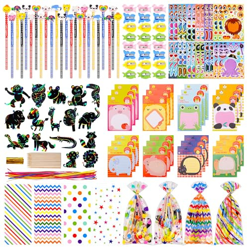 Hafublic Stationery Party Pack, 24 Set Birthday Goodie Bags with Pencils Erasers, Return Gifts for Birthday Party, School, Class Rewards Prizes, Students and Teacher