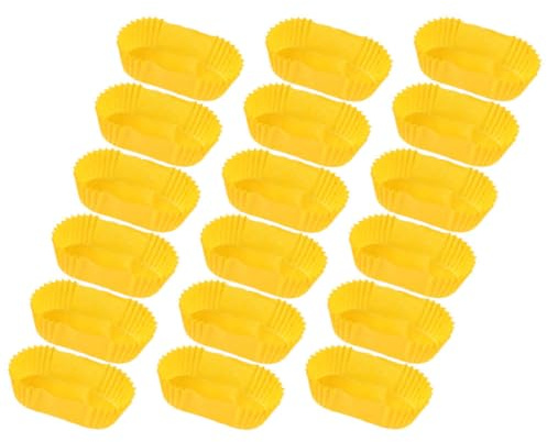 DOITOOL 2000 Pezzi Set da 2000 Pirottini di Carta Antiaderenti Rettangolari Gialli per Torte, Pirottini Decorativi per Cupcake Leggeri e Resistenti, Accessori per Feste, Matrimoni e