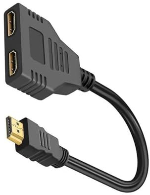 Dual-Port HDMI-kompatibler Splitter – 1080P HD 1 In 2 Out Kabeladapter, Funktioniert for Laptop/TV-Box/Monitor-Übertragungsleitung