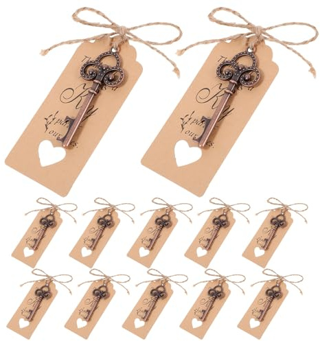 ELEOUTI 30pcs Vintage Crown Key Bottle Openers Copper Material with Multifunctional Use Designed to Last for Bridal Shower and Anniversary Party Favors Souvenirs