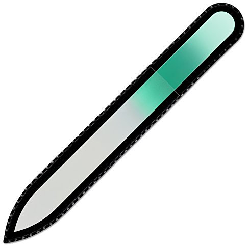 Mont Bleu Lima de uñas de cristal de color en estuche de terciopelo negro, vidrio templado checo auténtico, Garantía de por vida | Fabricado a mano en la República Checa