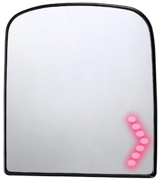 APA Replacement for Towing Mirror Glass Upper Part Heated with Signal Light 2007-2014 GM Pickup Van Silverado Sierra Passenger Right Side GM1325143