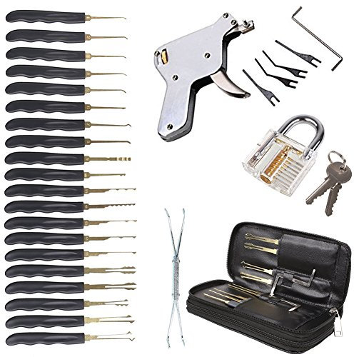 Sky-Welle Kit de crochetage 32 pièces pour crochetage de serrure