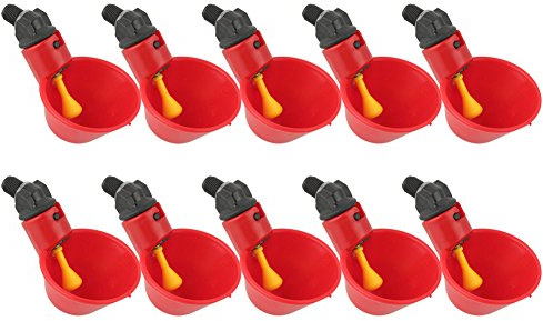 GOTOTOP Quail Waterers DIY Hühnerwasserbecher, 10 Stück Automatische Chicken Drinker Cups Hühnertränke Water Dispenser Cups für Hühner Water Drinking Geflügel Wasser Feeder