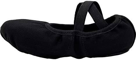 s.lemon Mädchen Ballet Schuhe,Rosa Strecken Ballettschuhe Damen Elastisch Ballettschläppchen Schwarz 42