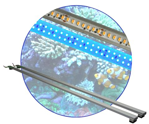 Meerwasser Aquarium LED-Leuchtbalken 2x 100 cm (1x Tageslicht+ 1x blau)