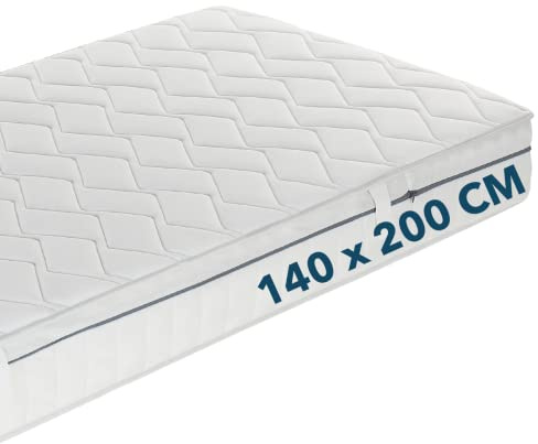 Ortho-RelaxMatratze 140x200cm, 19cm hoch, Härtegrad H2 & H3, 100-Nächte-Probeschlaf, wendbar, weiche & feste Seite, 7-Zonen-Spezial-Komfortschaum