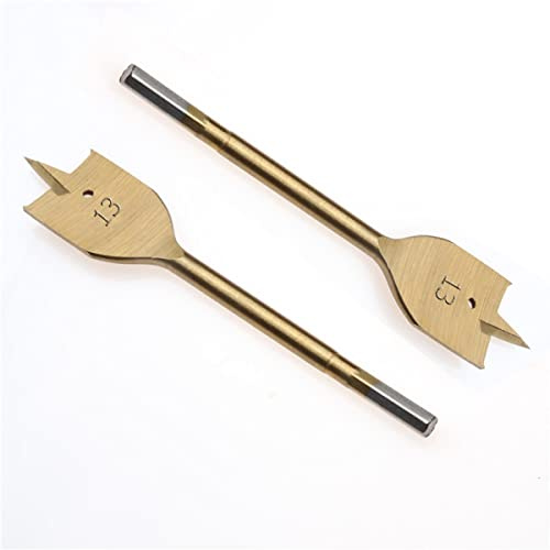 SagaSave 13MM High Speed Carbon Steel Paddle Flat Bit,Woodworking Spade Drill Bit for Wood,Soft & Hardwood,Gypsum Board,Clinker,Foam Box-1PCS Gold