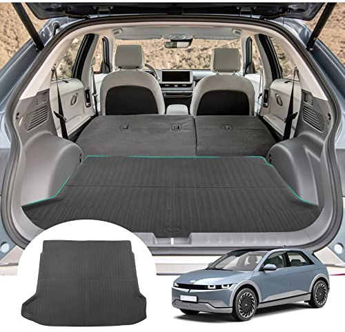 GAFAT Kompatibel mit Hyundai Ioniq 5 2021-2025 2026 Kofferraummatte, Kofferraumwanne Gummimatten TPE Original Neu Facelift Ioniq 5 V Zubehör Matten 3D-Scan, Leicht zu Falten & Abwaschbar