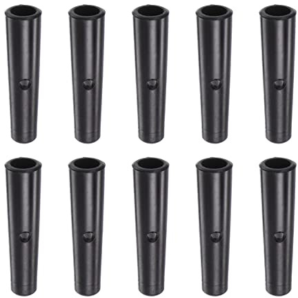 sourcing map 10uds Paraguas Cola Cabeza Cuentas 5mm Agujero Diámetro 30mm Longitud Goma PP Plástico Paraguas Componentes para Recto Paraguas Cubierta Piezas, Negro