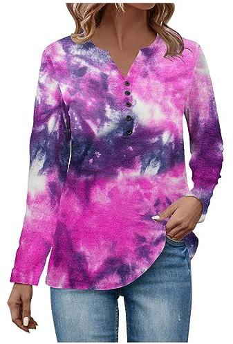 LSAltd Hoodie Damen Hemd Mit Rundhalsausschnitt Hoodie Langarm Kapuzenpullover Damen Oberteile Damen Cordjacke Damen Opus Damenmode Pullover Für Damen Y2k Top Cardigan Damen（3-Dark Purple,XXL）