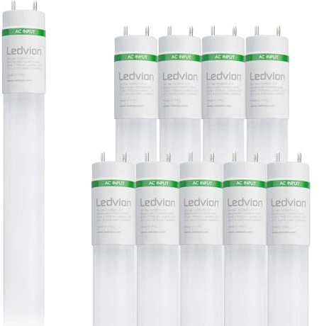 Ledvion - 10X LED Röhrenlampe, 60CM, 6,3W, 4000K, 175lm/W, Energieklasse C, inkl. LED Starter