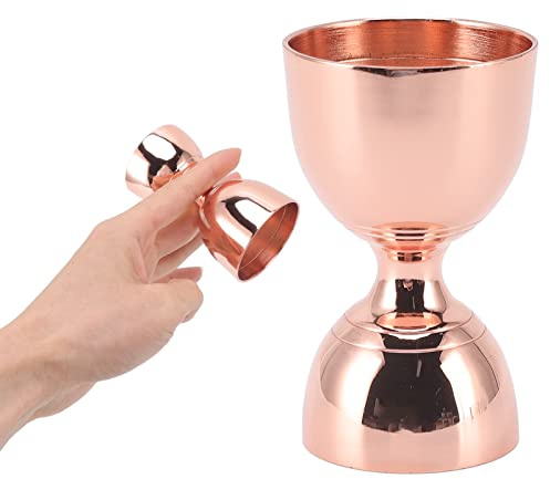 Premium Cocktail Jigger, 30/60ml in acciaio inox ad alta precisione ampia apertura Shot misura Jigger per liquori cocktail (30/60ml oro rosa)