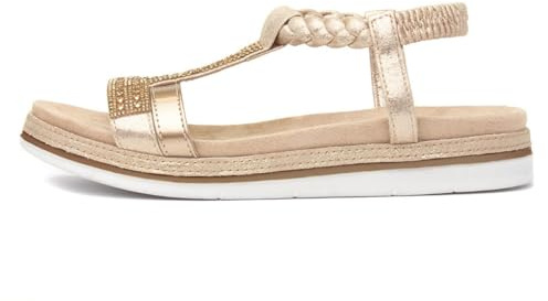 LILLEY & SKINNER Seychelles Womens Gold Sandals - Size 5 - Gold