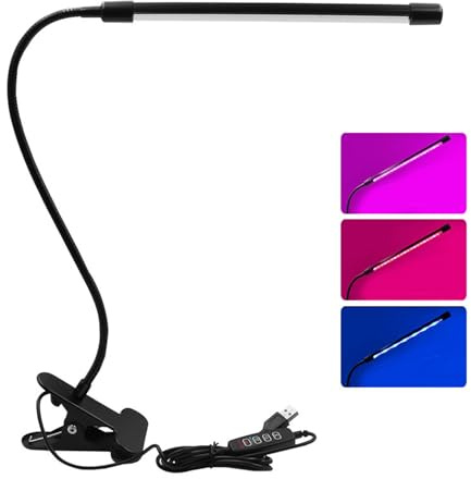 Lixada Pflanzenlampe Led, 1 Head Pflanzenlicht Vollspektrum, Wachstumslampe, Dimmable Grow Light Pflanzenleuchte mit Zeitschaltuhr für Small Zimmerpflanzen