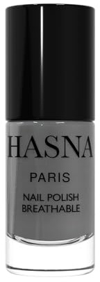 HASNA PARIS - Nagellack Halal - Éco-Responsable - Glanz und langanhaltend - einfach eine Applikation - 6ml (GRAU)