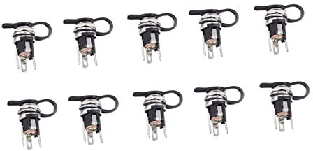 KONTONTY Dc-Steckdose Adapter Metall-gehäuse Passend Für Elektronische Geräte 10er-Pack