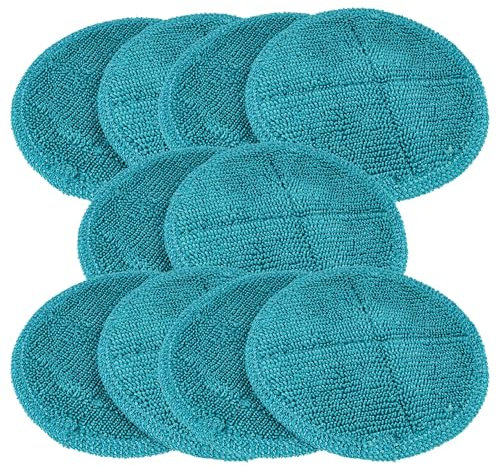 vhbw 10x Wischbezug kompatibel mit Clean Maxx Akku-Spray-Mopp 360 Wischmopp - Ersatzkopf, Polyester/Polyamid türkis