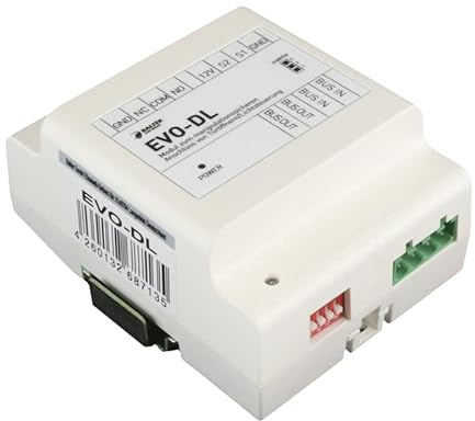 Nonic Balter EVO DL-Modul für elektrischer Türöffner, 12V Manipulationssicheres Türöffner-, Anschluss-Modul mit DIN-Schiene für 2-Draht Sprechanlage Türöffner & Lichtsteuerungen