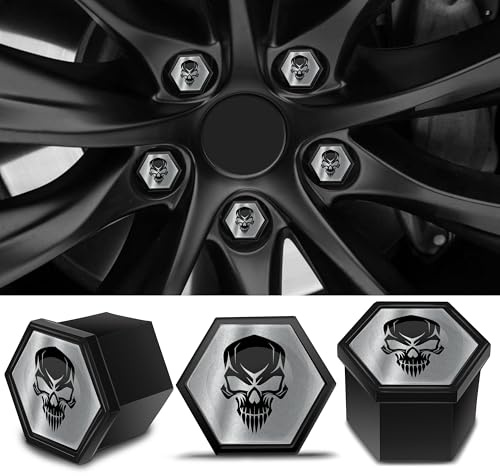 Biomar Labs Radschraubenkappen 19mm Schwarz 20er Set – Universelle Radmutternkappen und Radbolzenkappen für 19 mm Sechskant mit Demontagewerkzeug (LC 21)