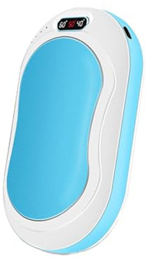 1 Stück Wiederverwendbar Handwärmer, Tragbarer USB Handwärmer Taschenwärmer Powerbank Elektronischer Taschenheizung mit 3 Wärmestufen für Männer Frauen (Blau)