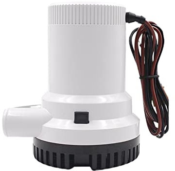 Bomba de vacío Bomba de agua eléctrica de bomba de achique de gran flujo Dc 12v 24v for accesorios de barcos, bomba de agua sumergible for barcos Sencillo pero poderoso(12v)