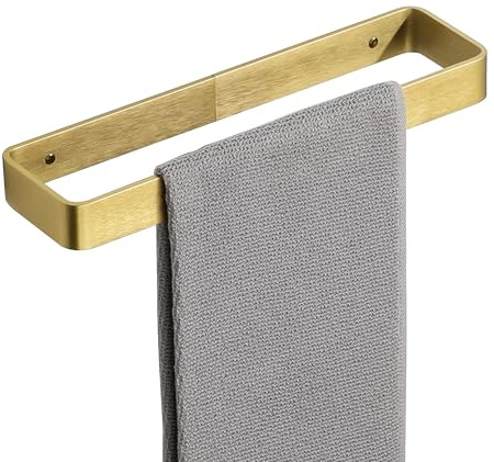SAYAYO Handtuchhalter Ohne Bohren Gold 30cm Handtuchstange Selbstklebend | Handtuchstange Ohne Bohren Wandmontage Aluminium Badetuchhalter für Badezimmer und Küche