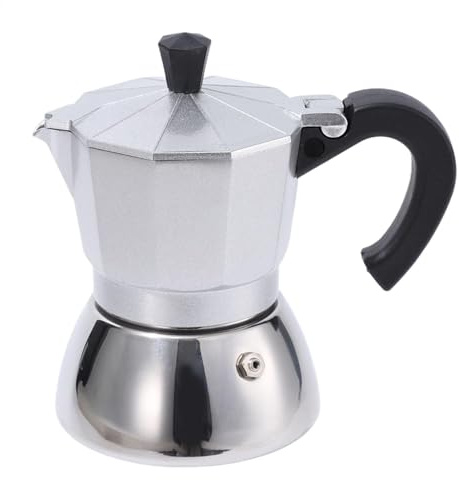 Stove Espresso Maker | Vintage Metal Coffee Maker | Classic Italian Coffee Maker, Compact Kettle For Espresso Coffee And Coffee, Accessory For Preparing Coffee On The Stove