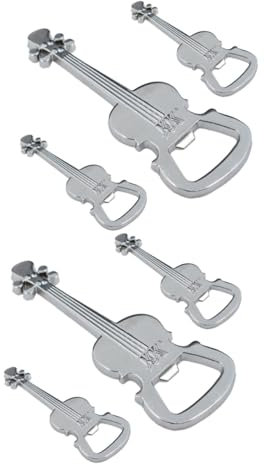 Alipis 2 Series Sacacorchos De Guitarra Abrebotellas Cerveza Destapador De Cerveza Abridor De Botellas De Guitarra Vintage Abridor De Botellas De Vino De Guitarra Metal 3 Piezas*2