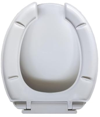 Wttfc Toilettendeckel mit Absenkautomatik oval,Offener Vorderer WC-Sitz,toilettenbrille aus PP weiß belastbar bis 150kg mit Schnellverschluss zum einfachen reinigen,O Shaped