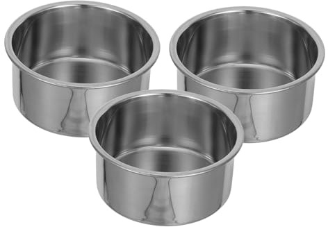 POPETPOP 3pezzi Teglia Torta Rotonda in Acciaio Inox Mini Tortiera per Dolci di Teglie Piccole per Torte e Crostate Facile da Pulire e Riutilizzabile